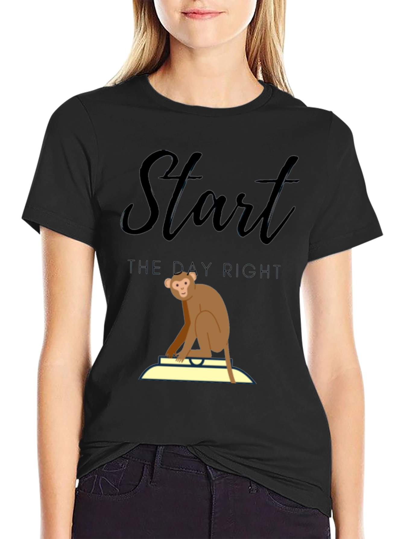 Start the Day Right Monkey T-Shirt