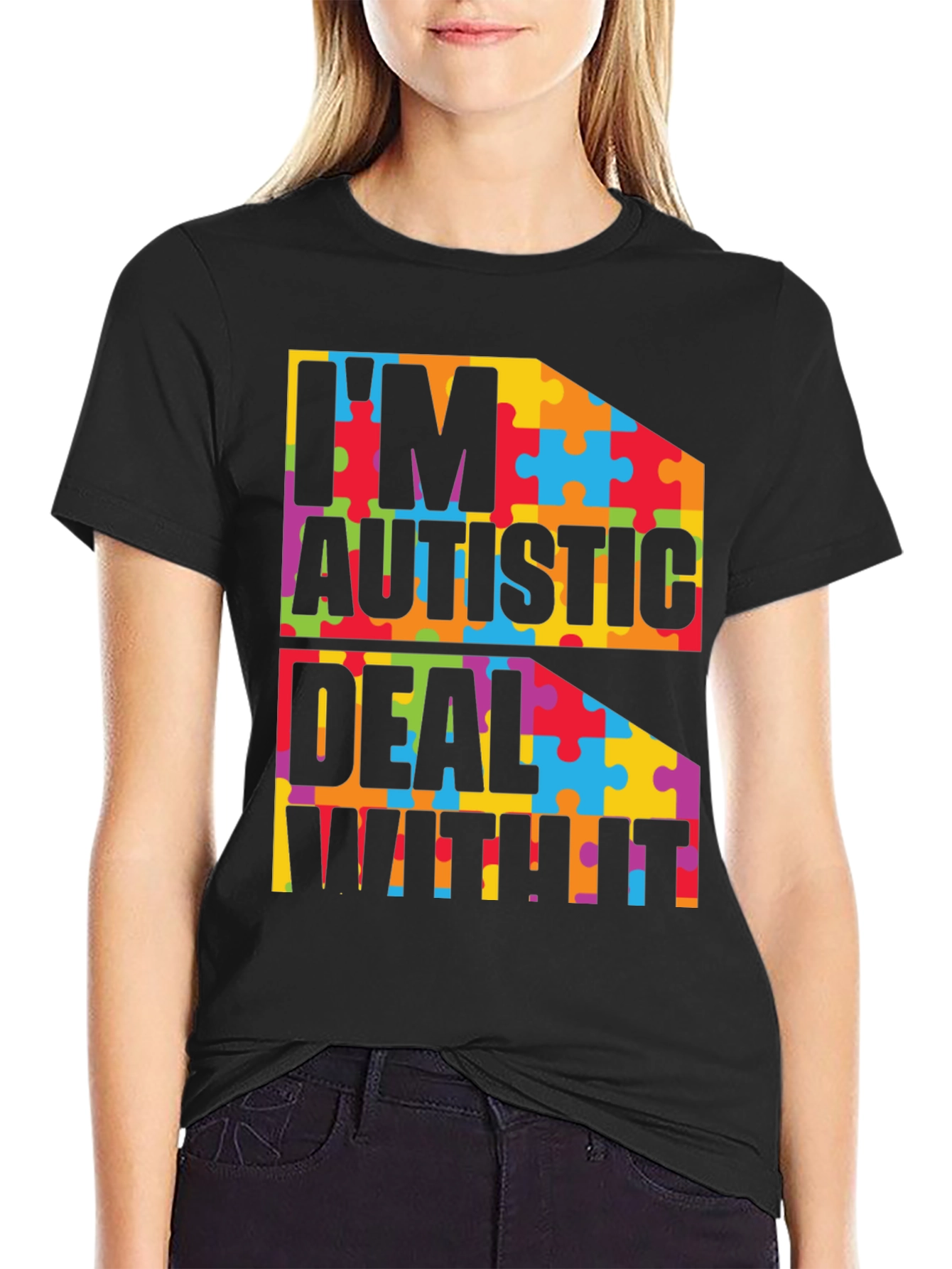 Autism Awareness T-Shirt - Puzzle Piece Design