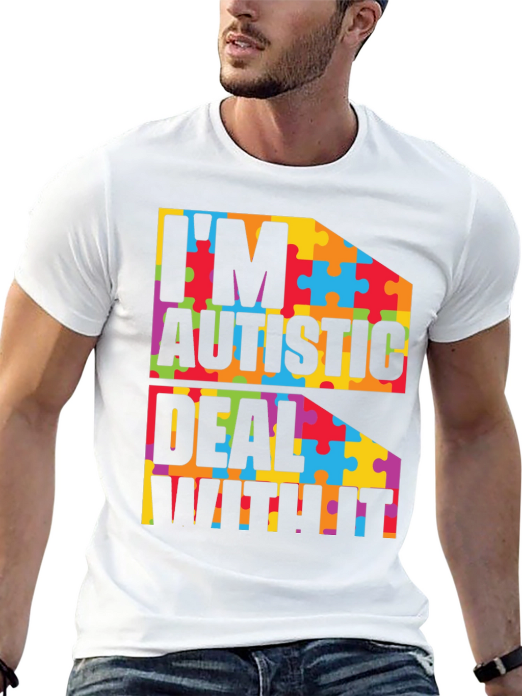 Autism Awareness T-Shirt - Puzzle Piece Design
