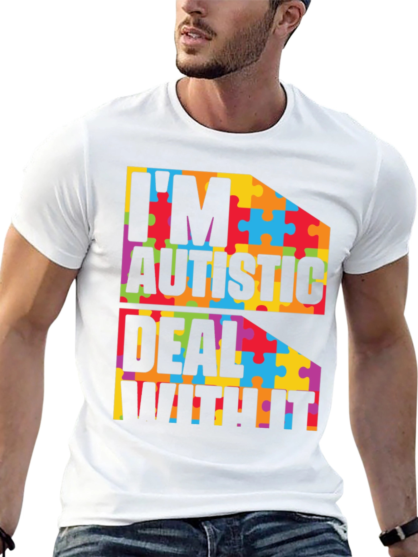 Autism Awareness T-Shirt - Puzzle Piece Design