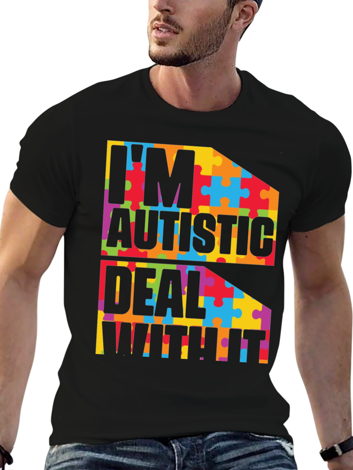 Autism Awareness T-Shirt - Puzzle Piece Design