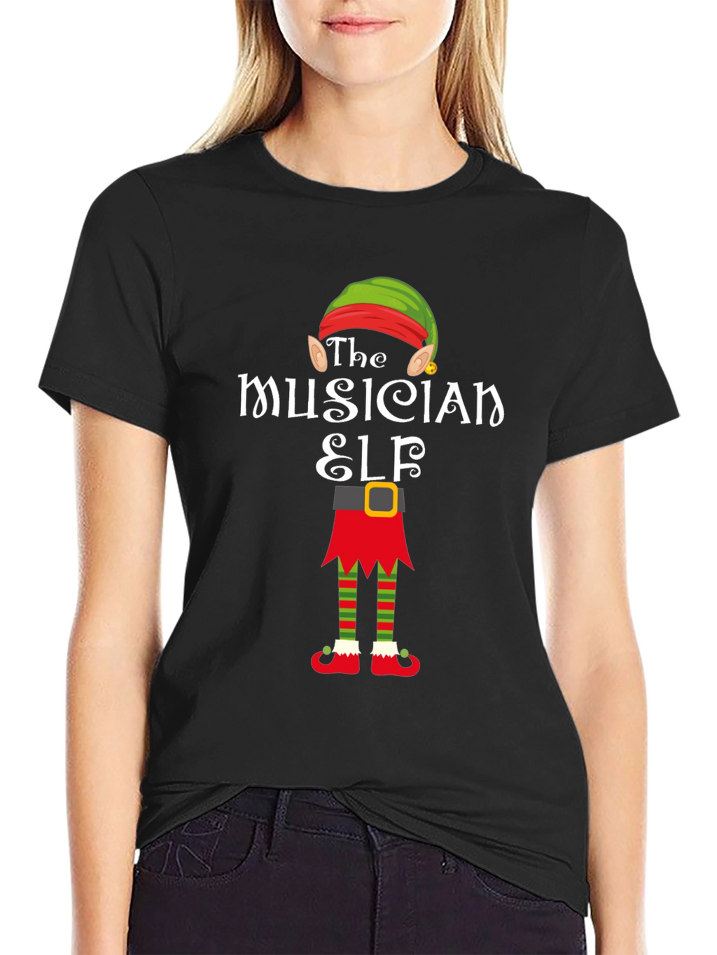 The Musician Elf T-Shirt - Holiday Fun