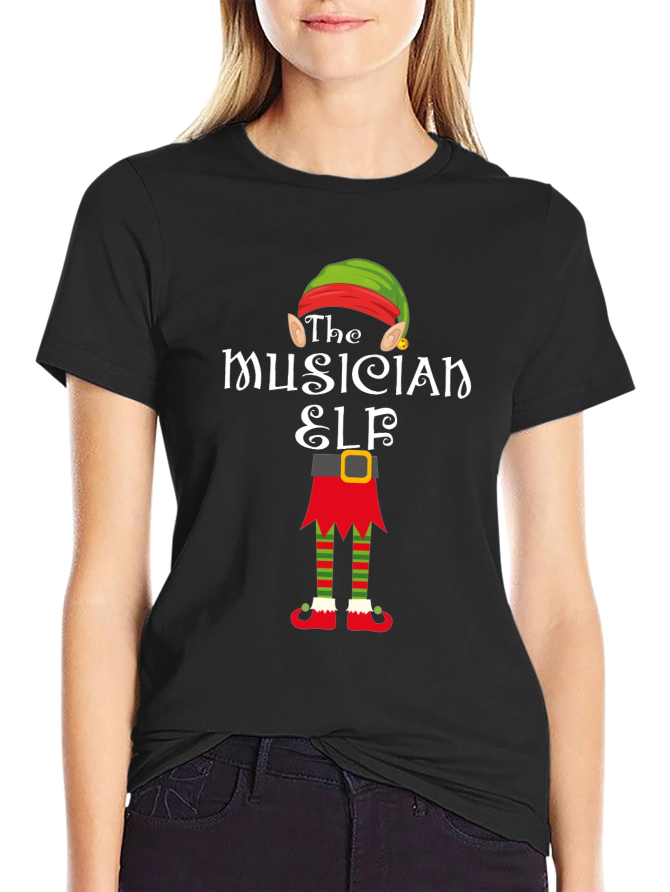 The Musician Elf T-Shirt - Holiday Fun