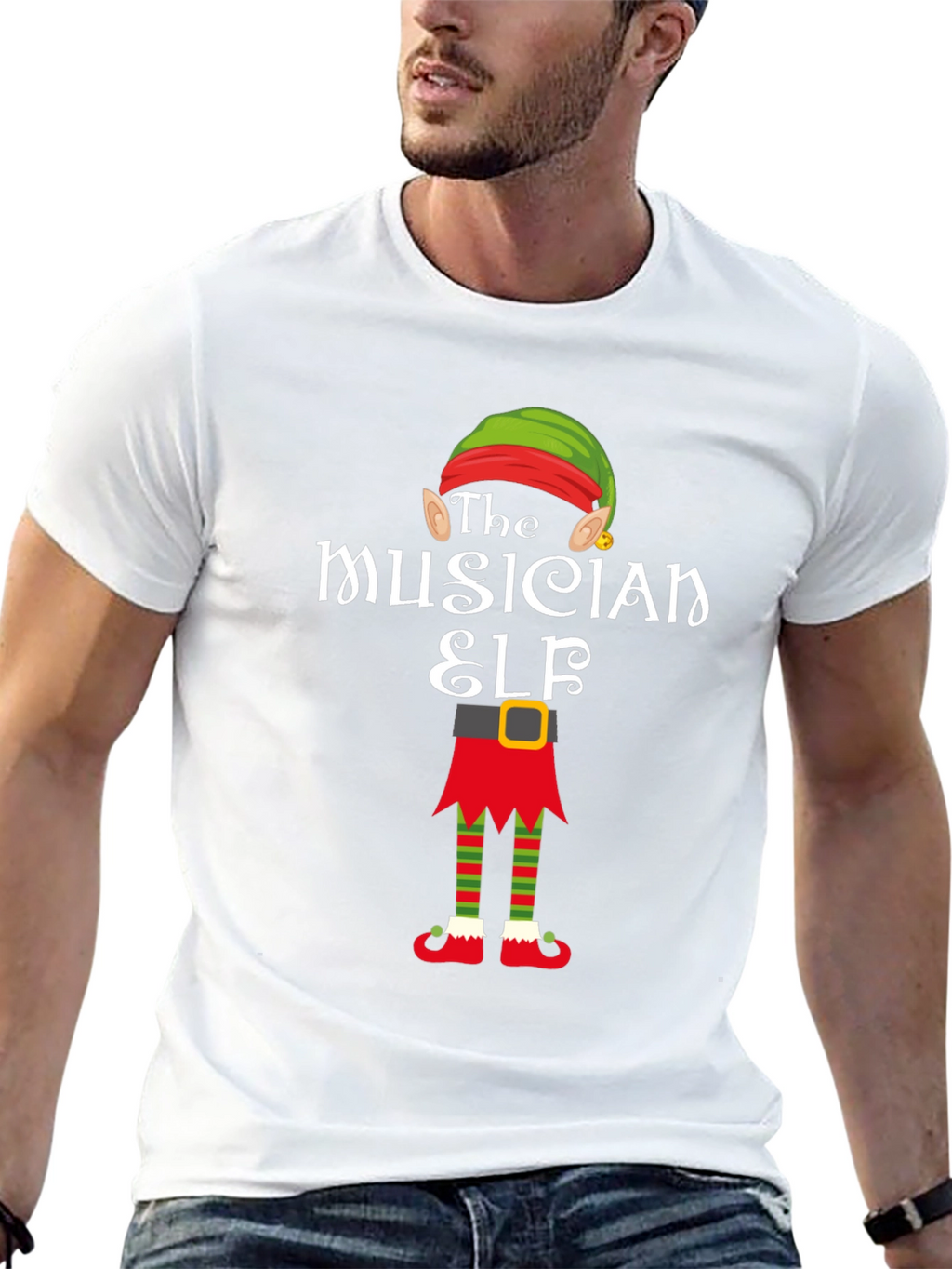 The Musician Elf T-Shirt - Holiday Fun