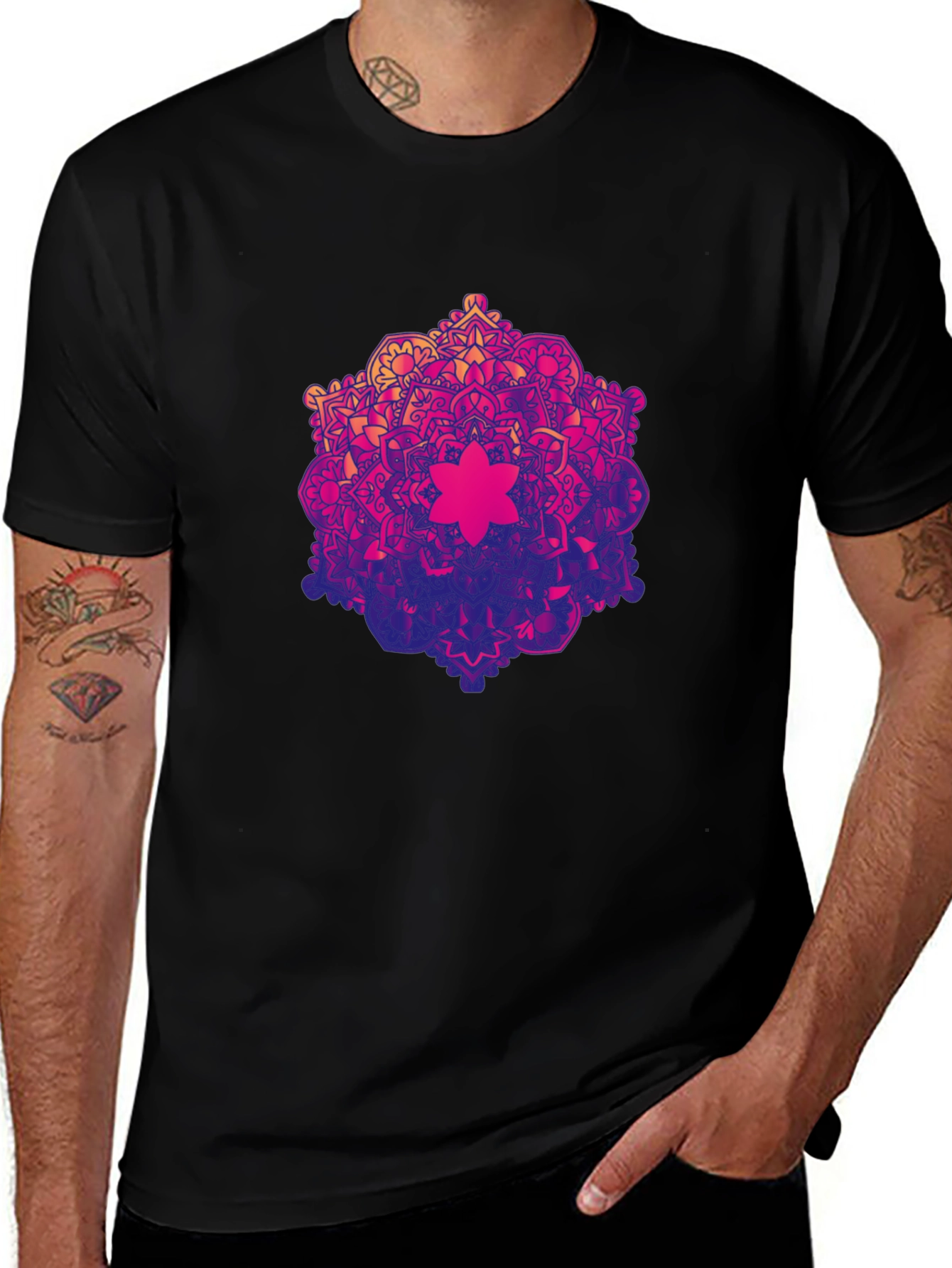 Geometric Mandala Graphic Tee - Stylish & Unique Design
