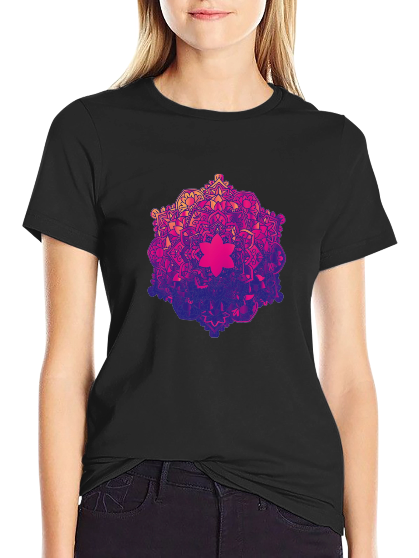 Geometric Mandala Graphic Tee - Stylish & Unique Design