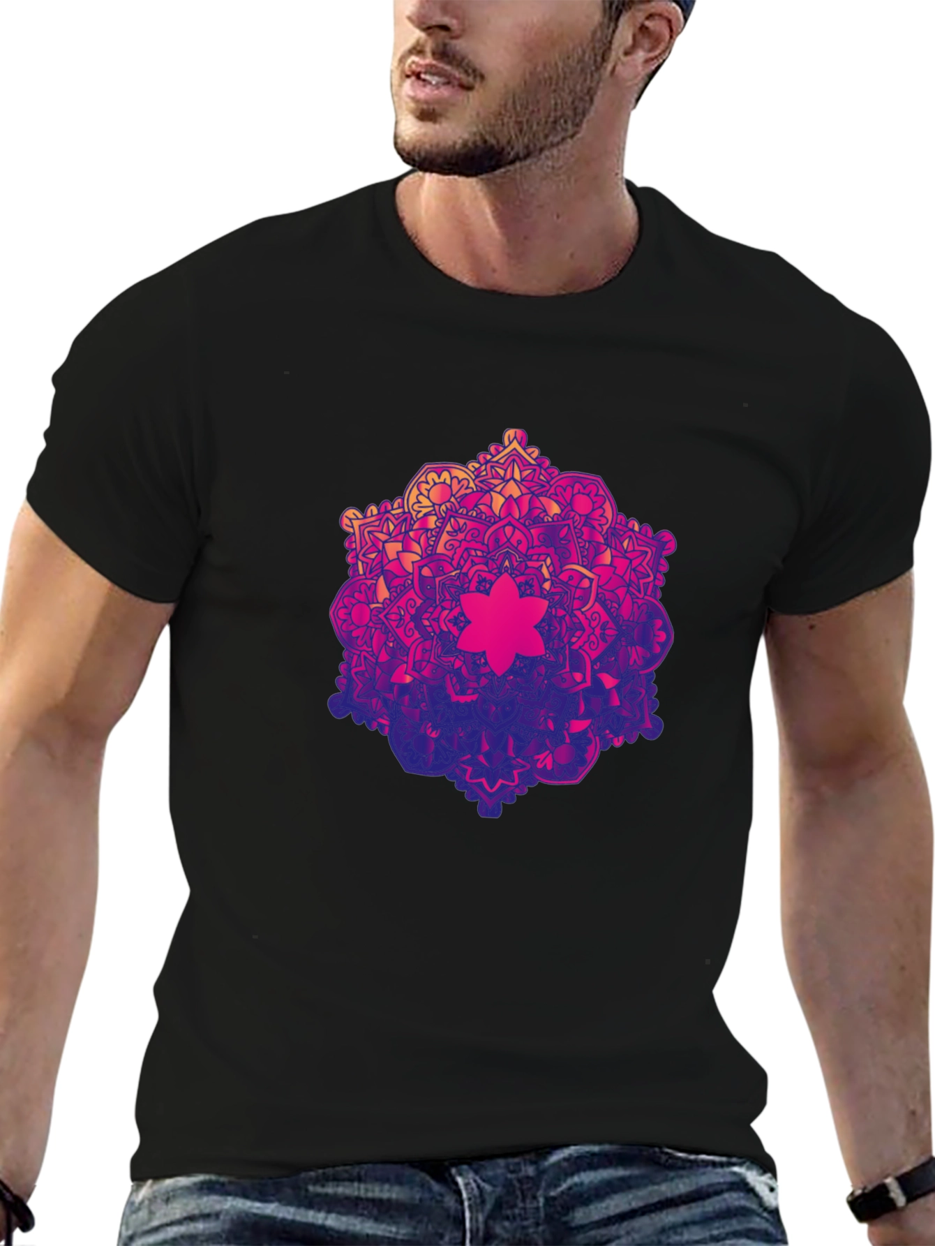 Geometric Mandala Graphic Tee - Stylish & Unique Design