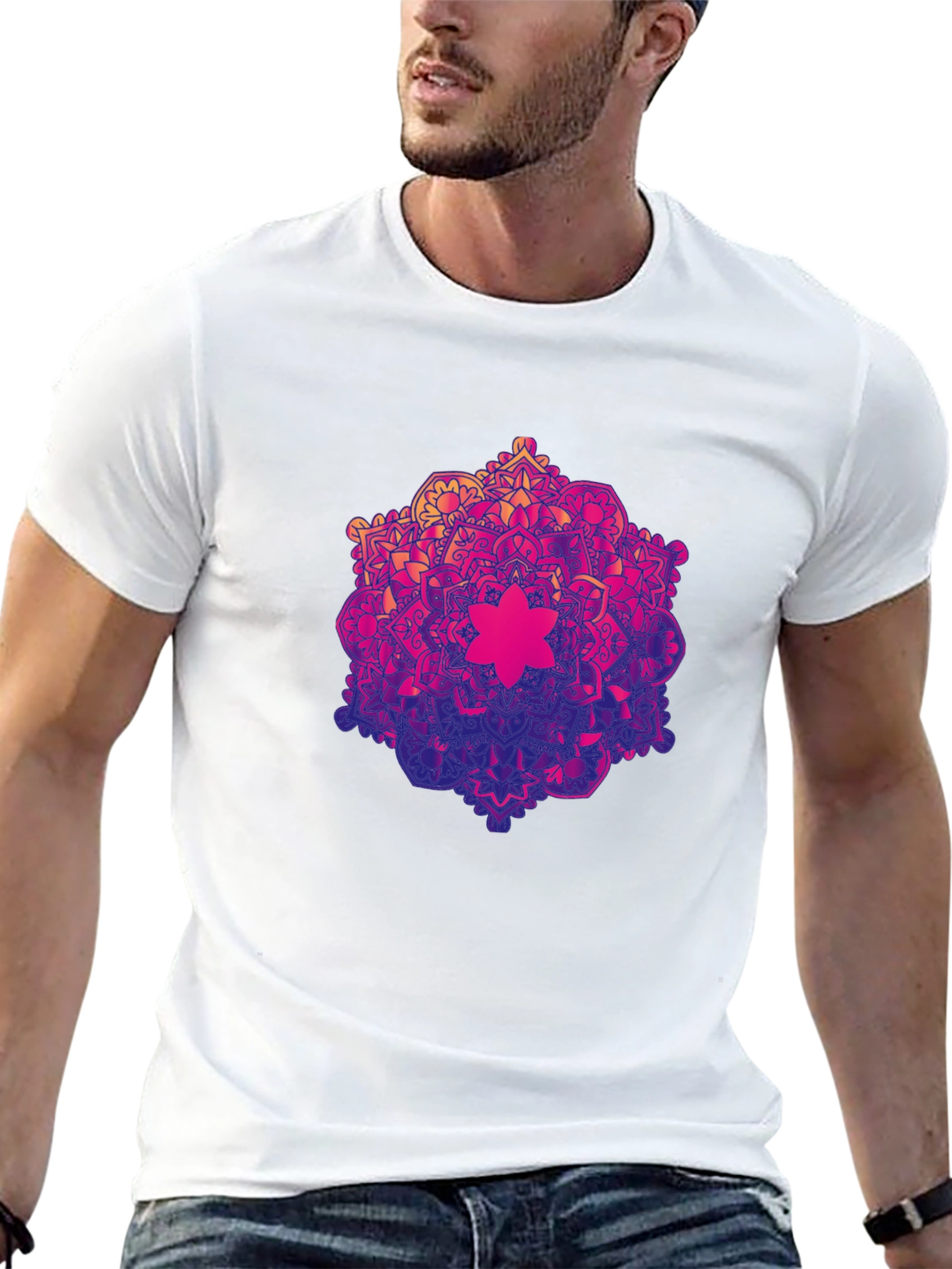 Geometric Mandala Graphic Tee - Stylish & Unique Design