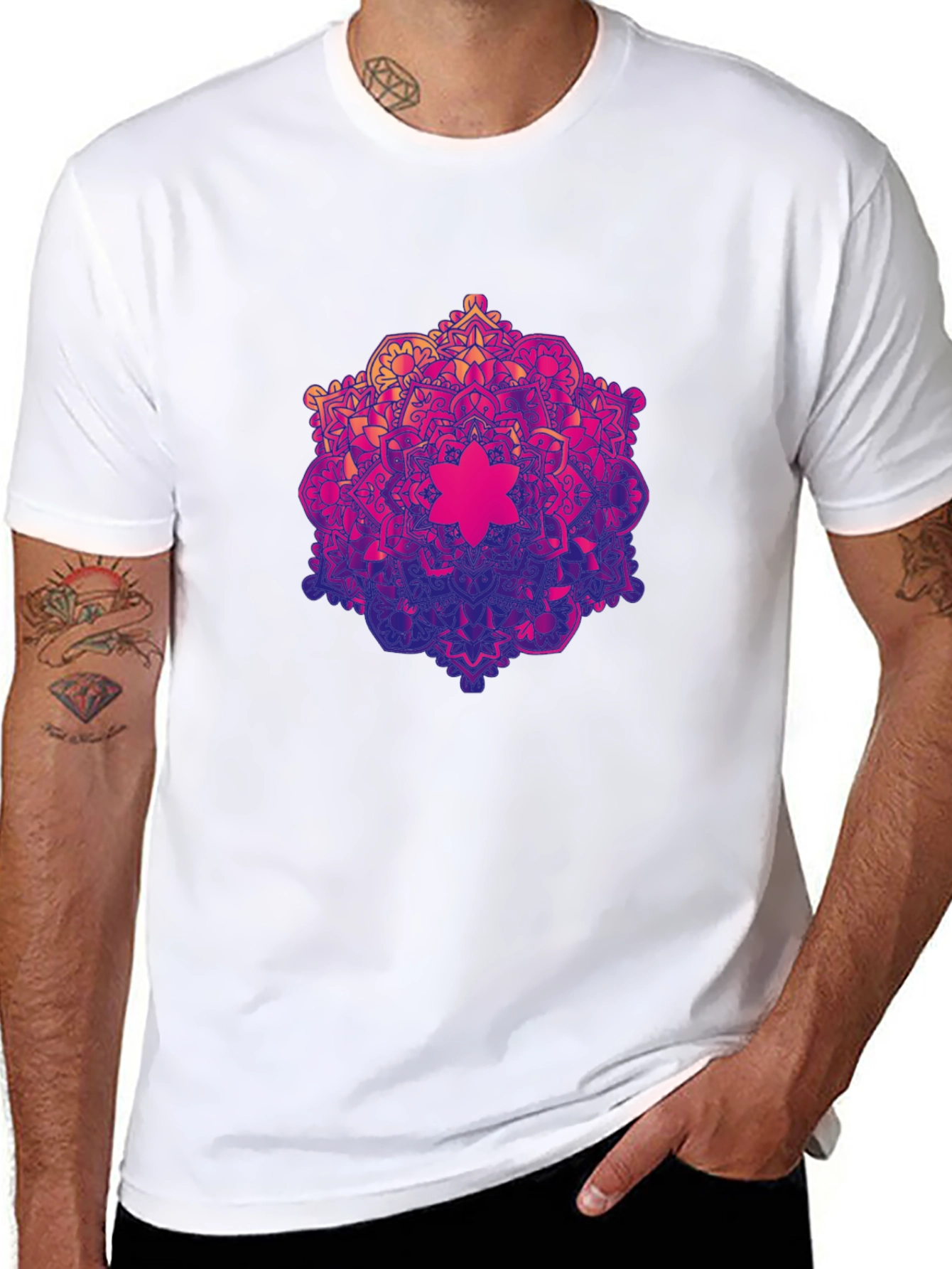 Geometric Mandala Graphic Tee - Stylish & Unique Design