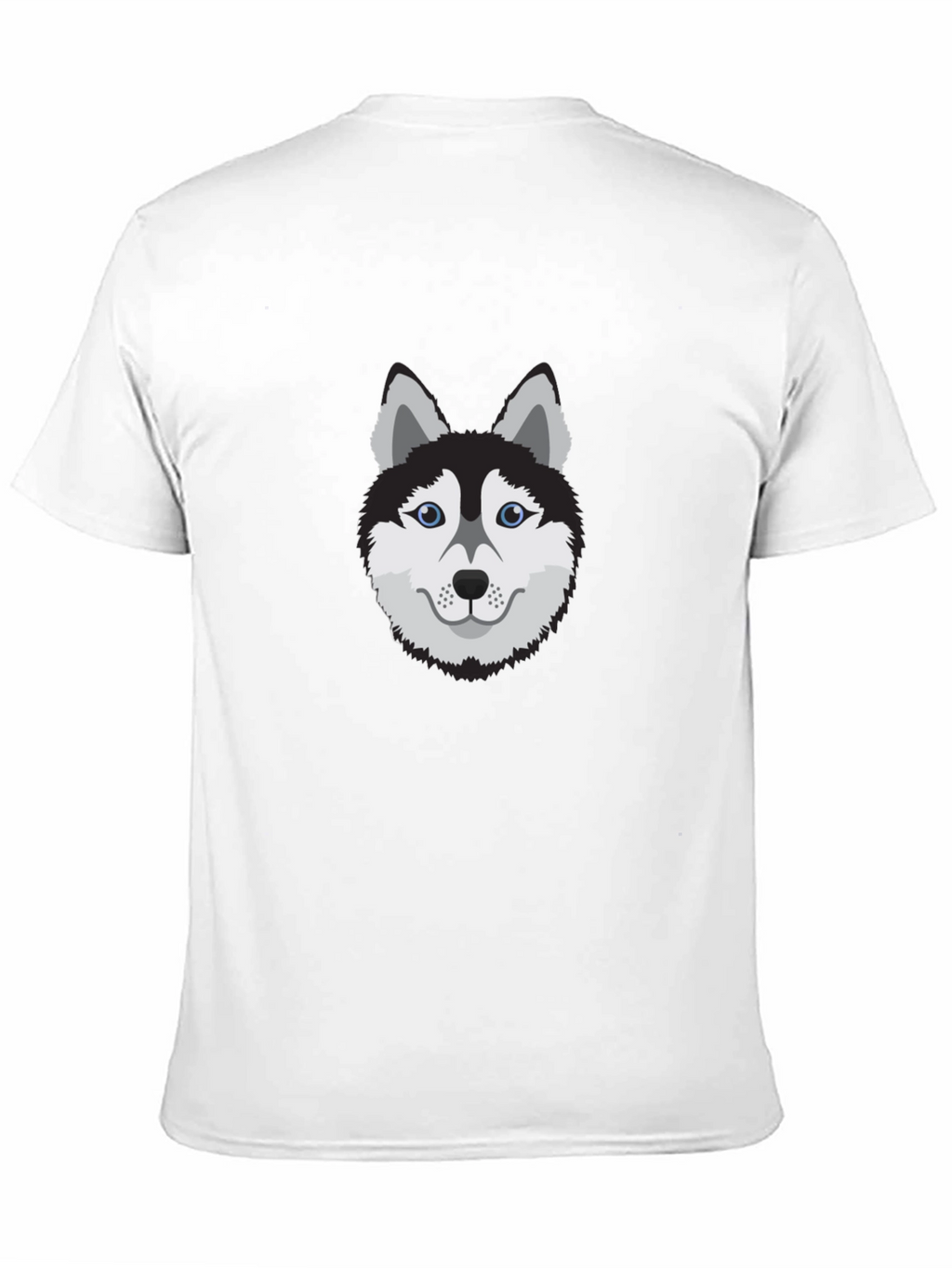 Cool Husky Dog Graphic Tee - Black Cotton T-Shirt