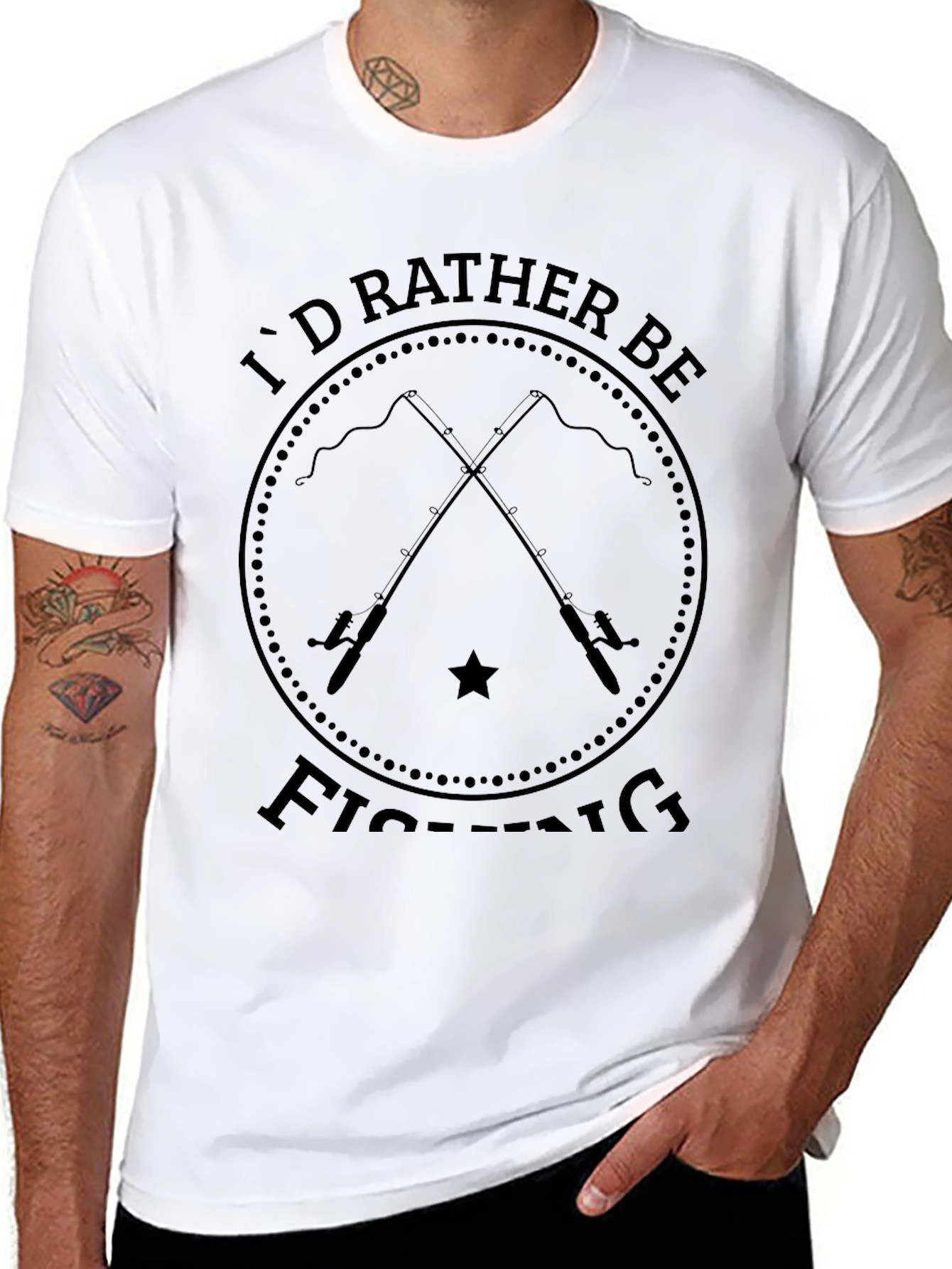 Id Rather Be Fishing Graphic T-Shirt