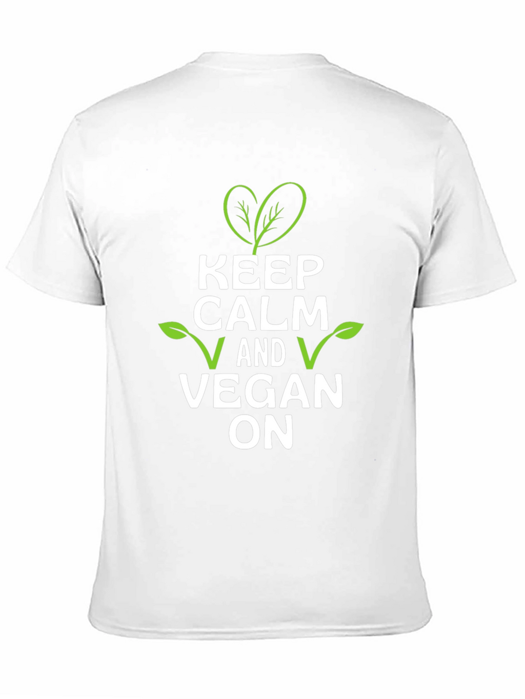 Keep Calm and Vegan On T-Shirt - Black