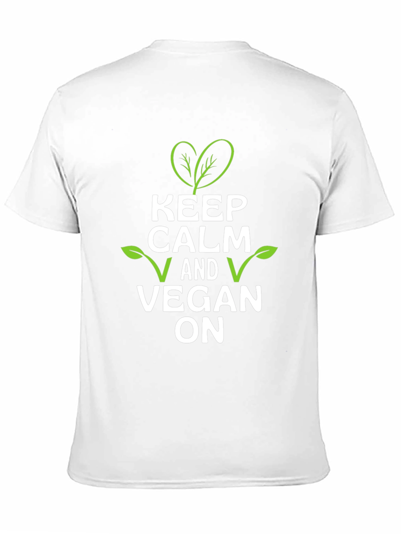 Keep Calm and Vegan On T-Shirt - Black
