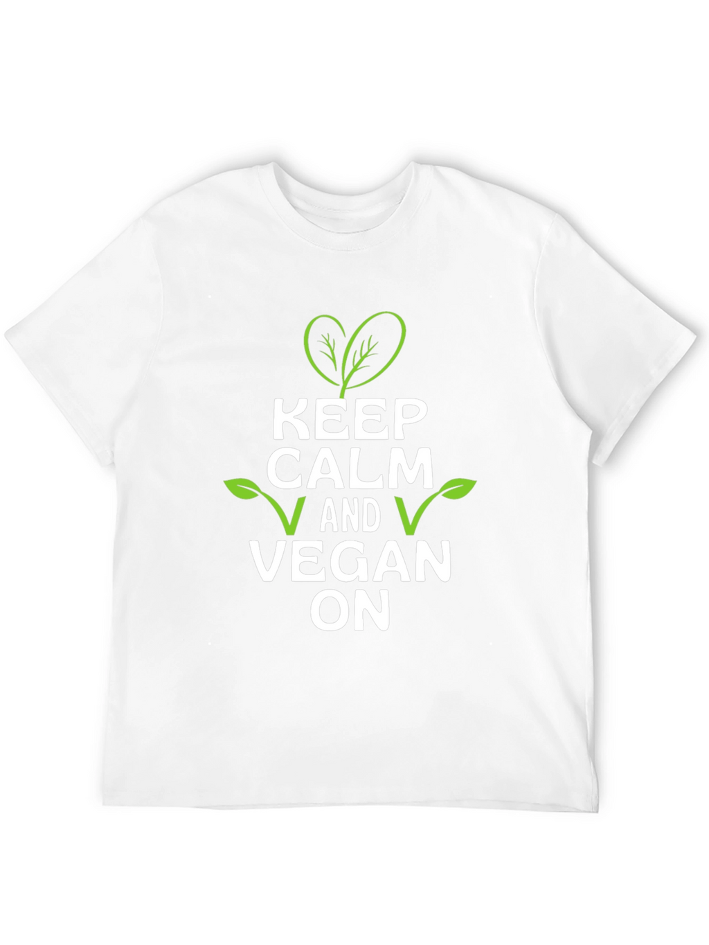 Keep Calm and Vegan On T-Shirt - Black