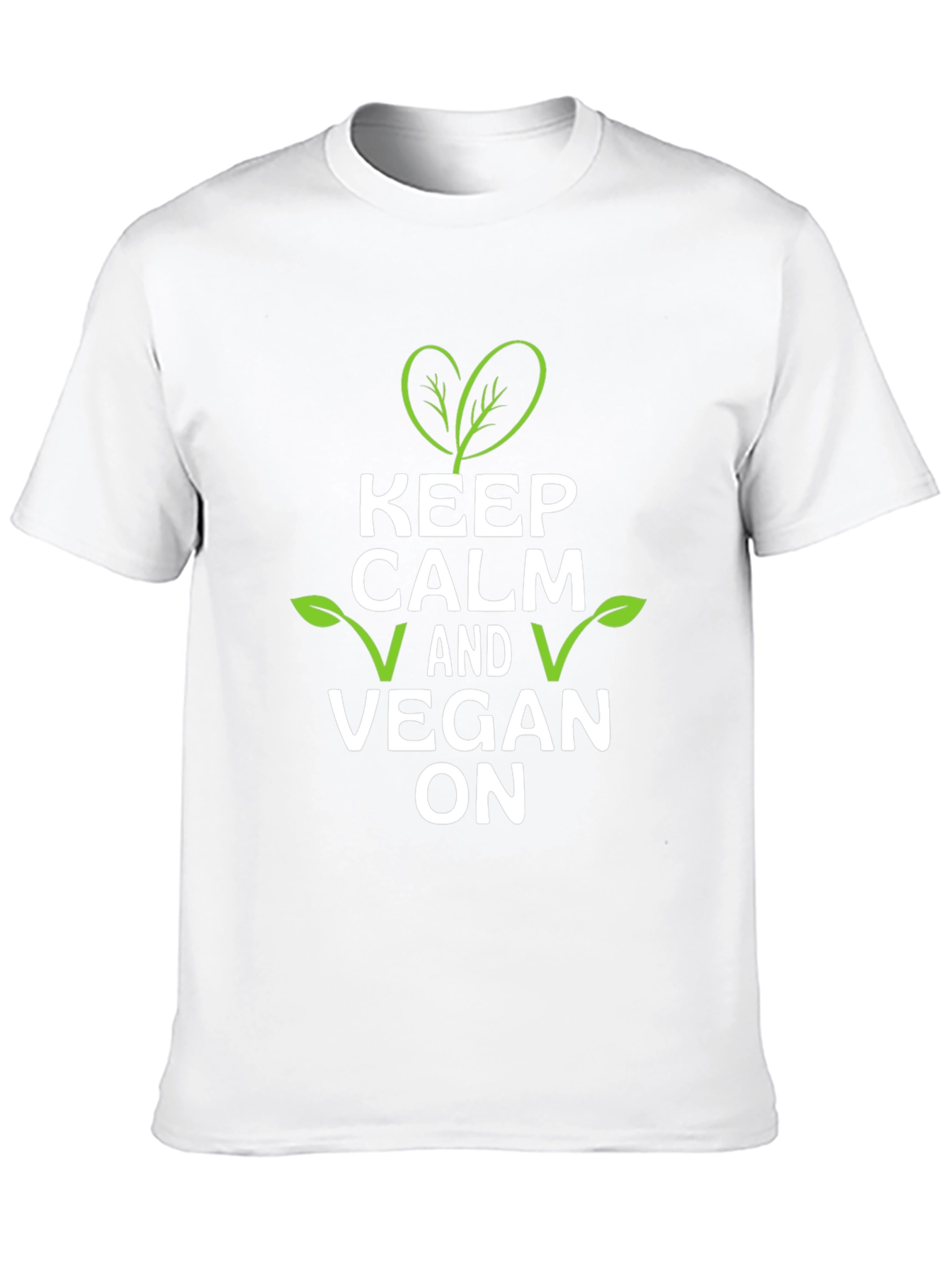 Keep Calm and Vegan On T-Shirt - Black