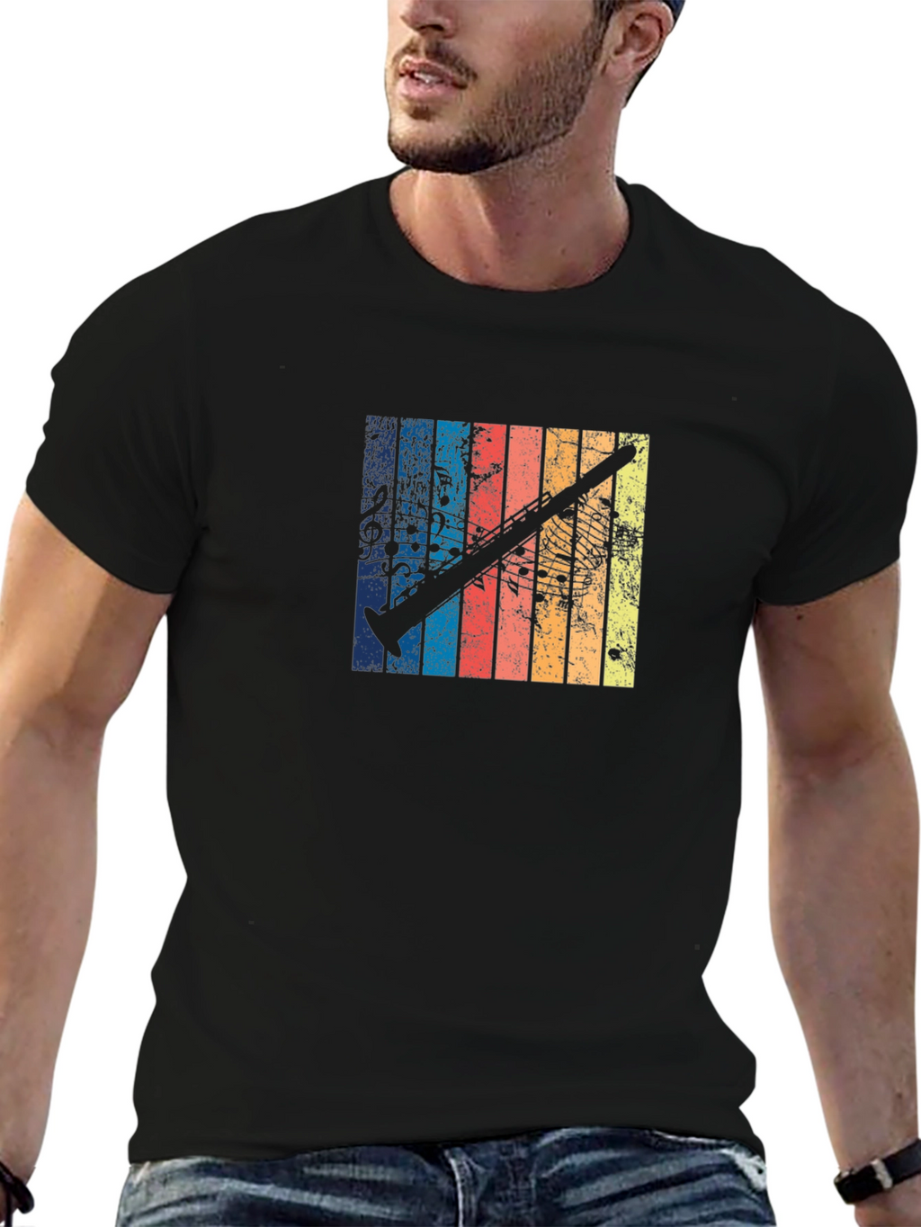 Retro Clarinet Music T-Shirt