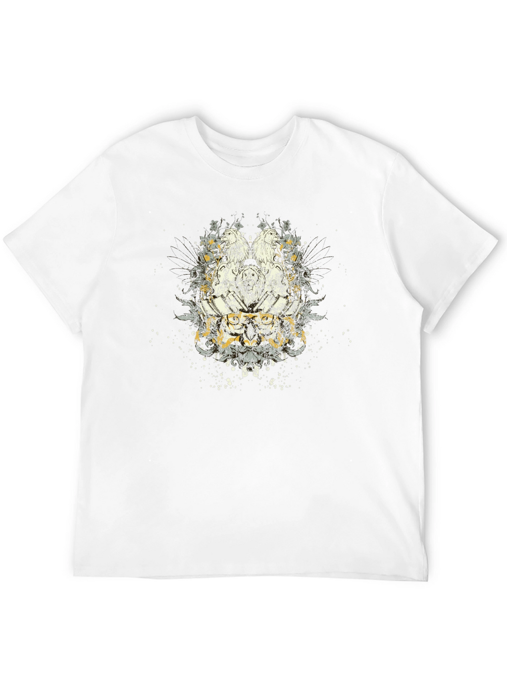 Graphic Eagle Print Black T-Shirt