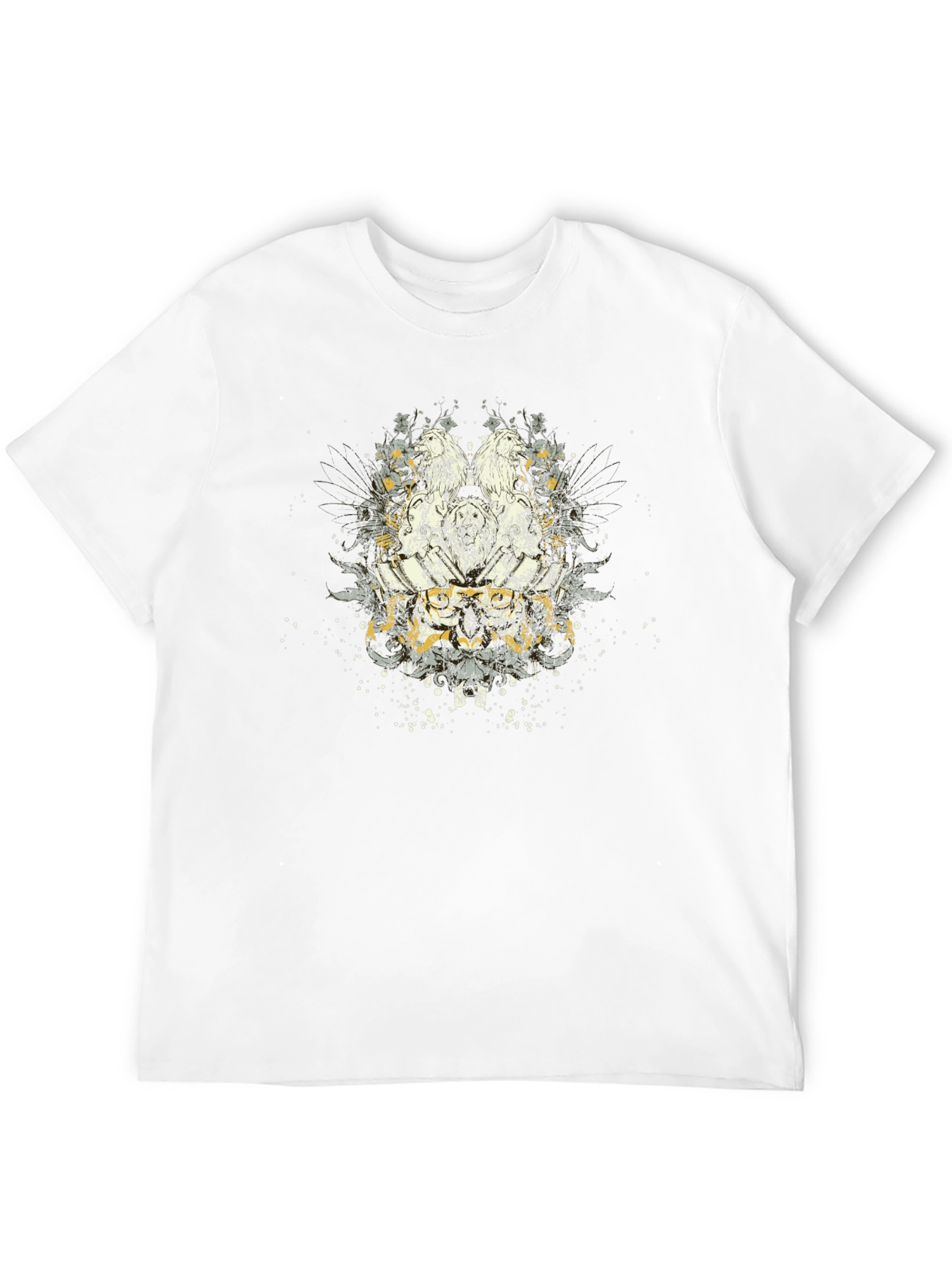 Graphic Eagle Print Black T-Shirt