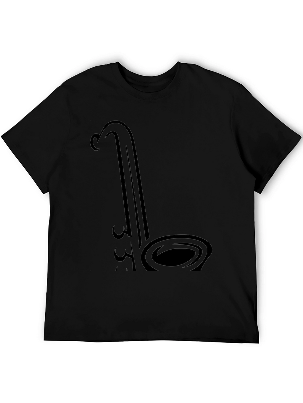 Saxophone Graphic Black T-Shirt - Musician Style