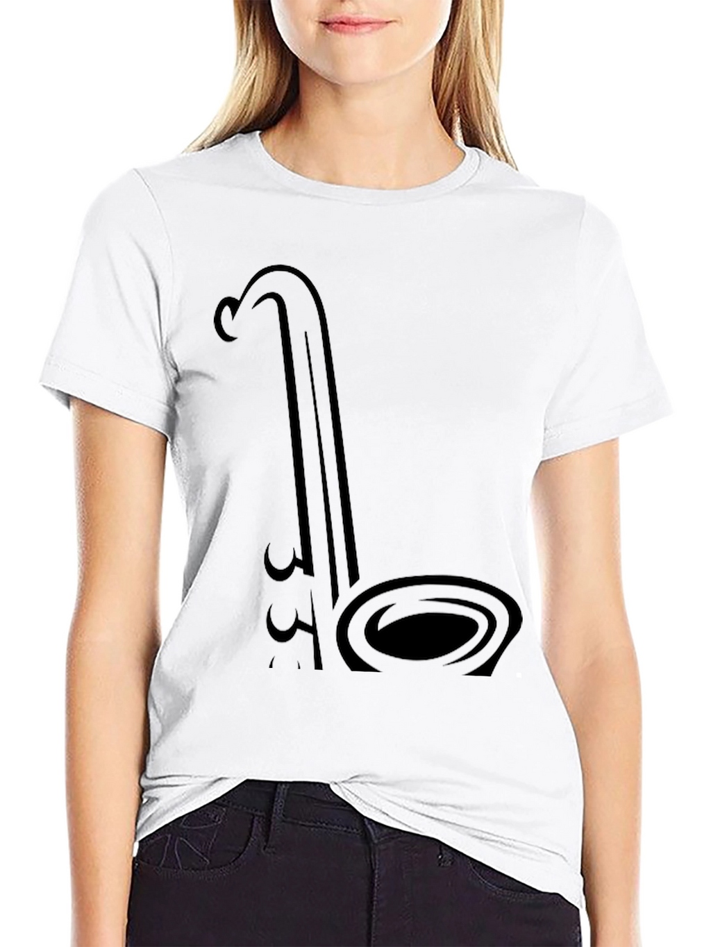 Saxophone Graphic Black T-Shirt - Musician Style