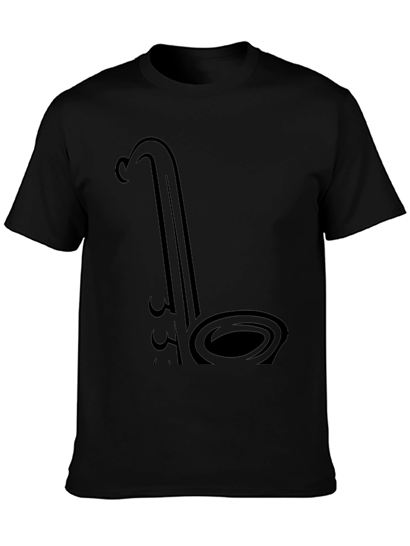 Saxophone Graphic Black T-Shirt - Musician Style