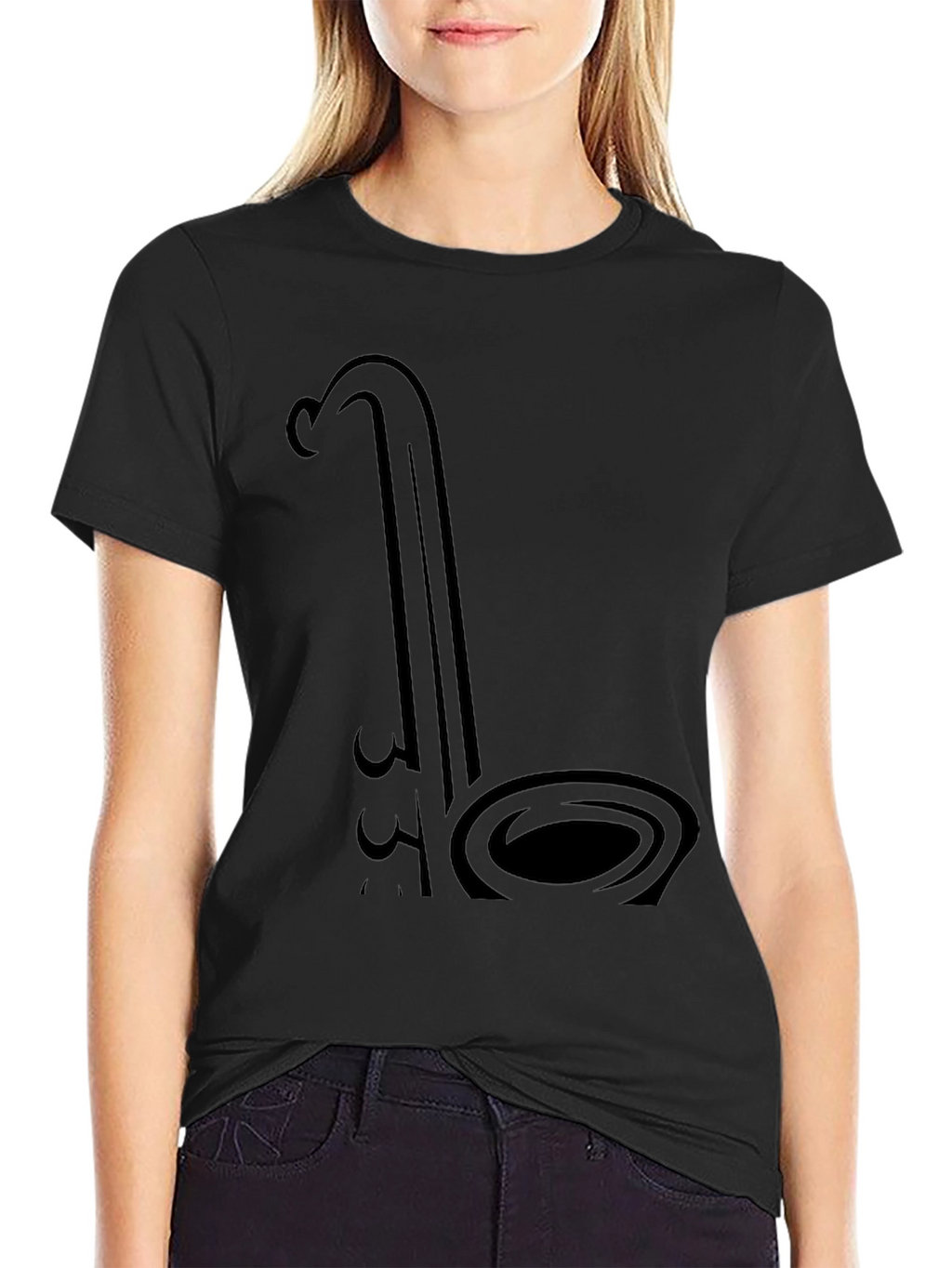 Saxophone Graphic Black T-Shirt - Musician Style