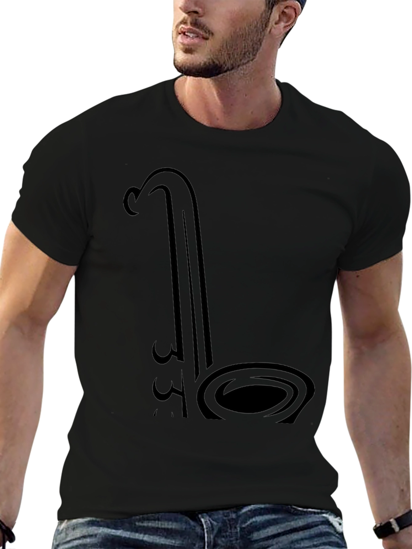 Saxophone Graphic Black T-Shirt - Musician Style