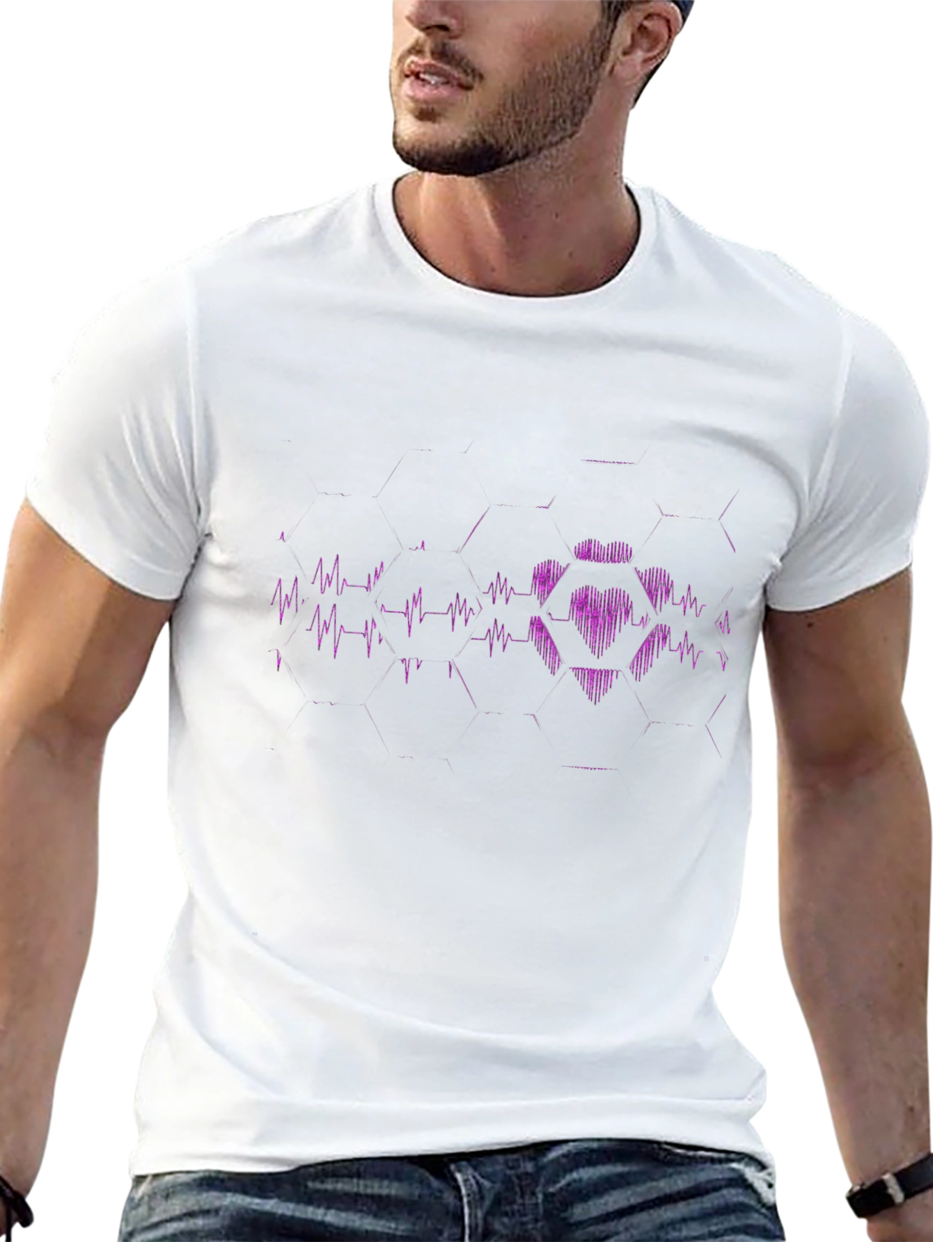 Heartbeat Graphic Tee - Cool Design