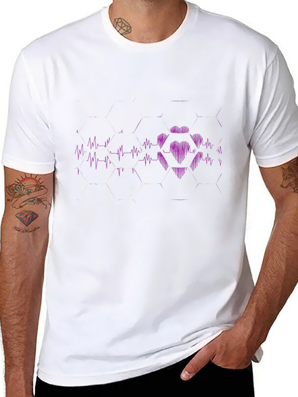 Heartbeat Graphic Tee - Cool Design