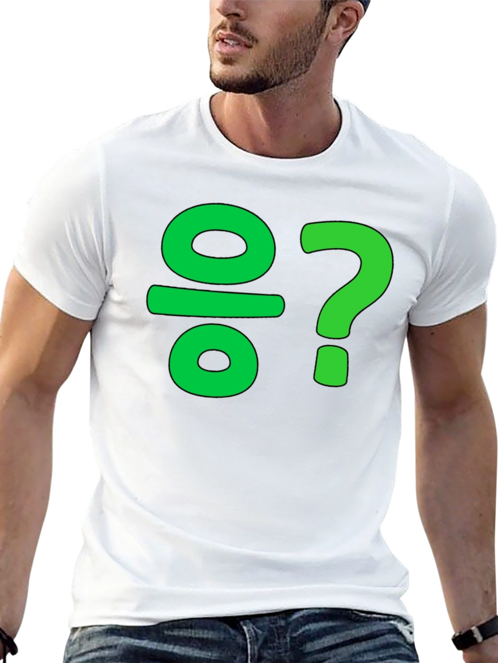 Riddler Inspired Green Question Tee