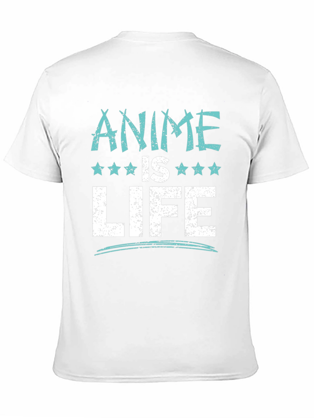 Anime Is Life Graphic Tee - Black