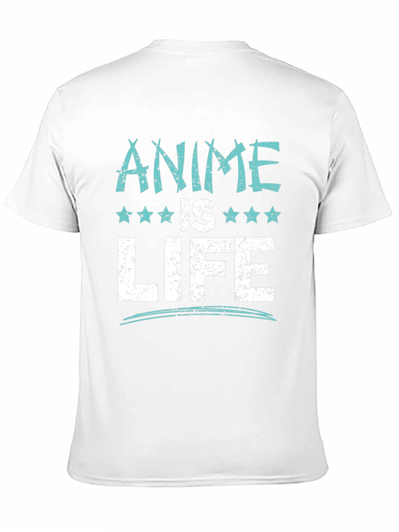 Anime Is Life Graphic Tee - Black