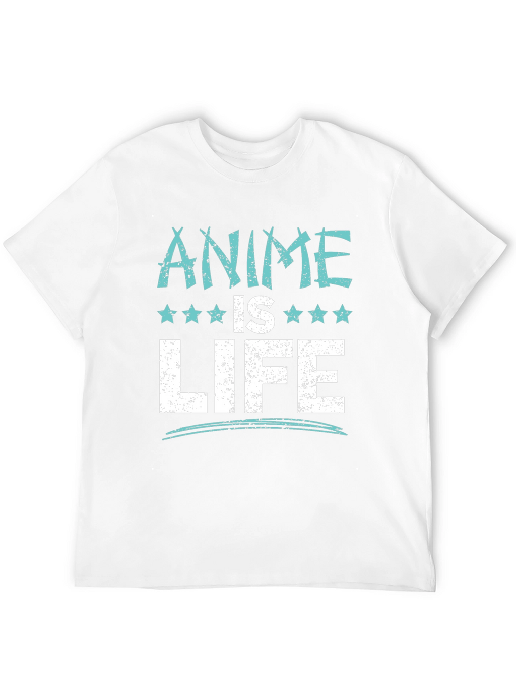 Anime Is Life Graphic Tee - Black