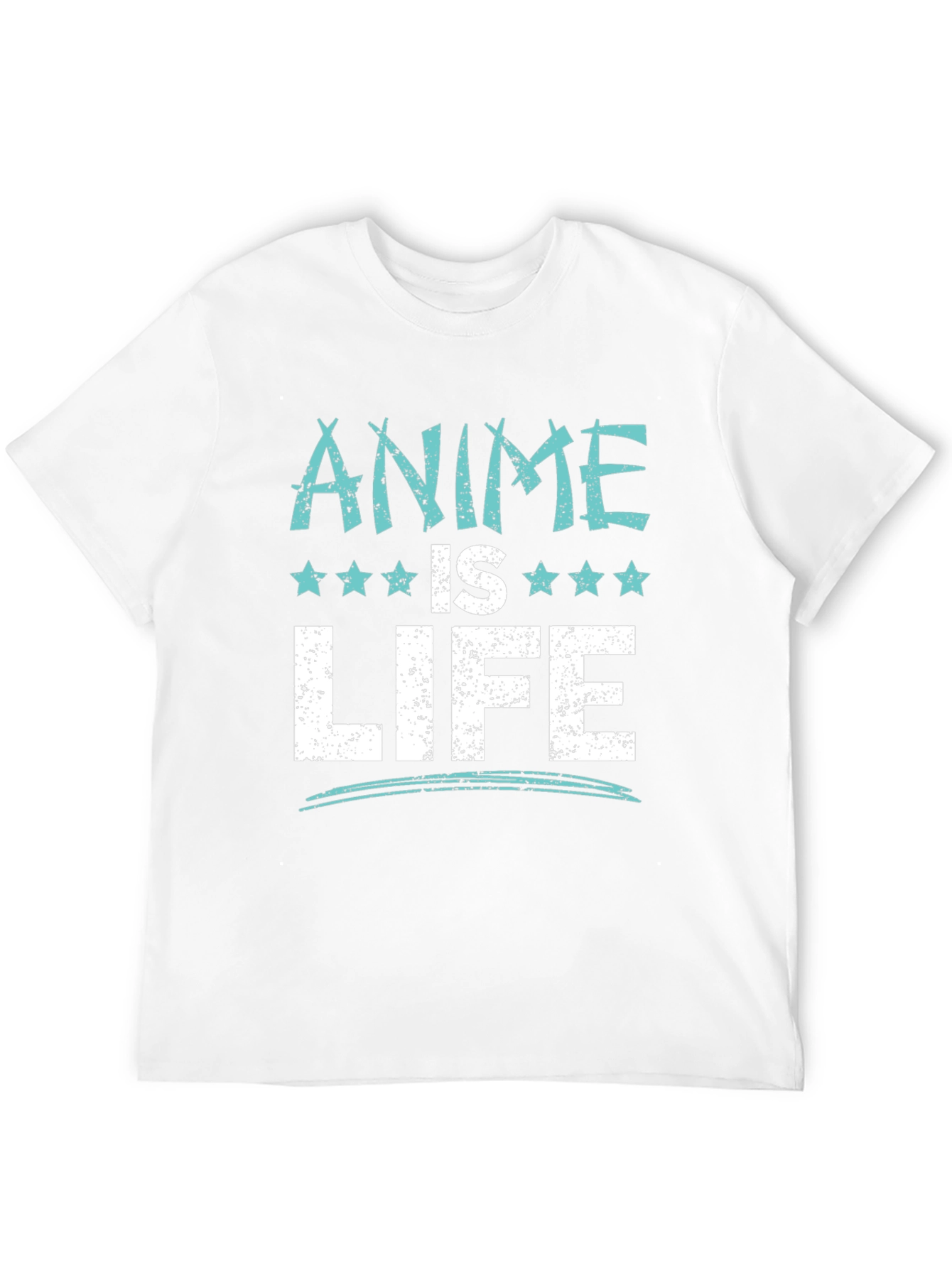 Anime Is Life Graphic Tee - Black