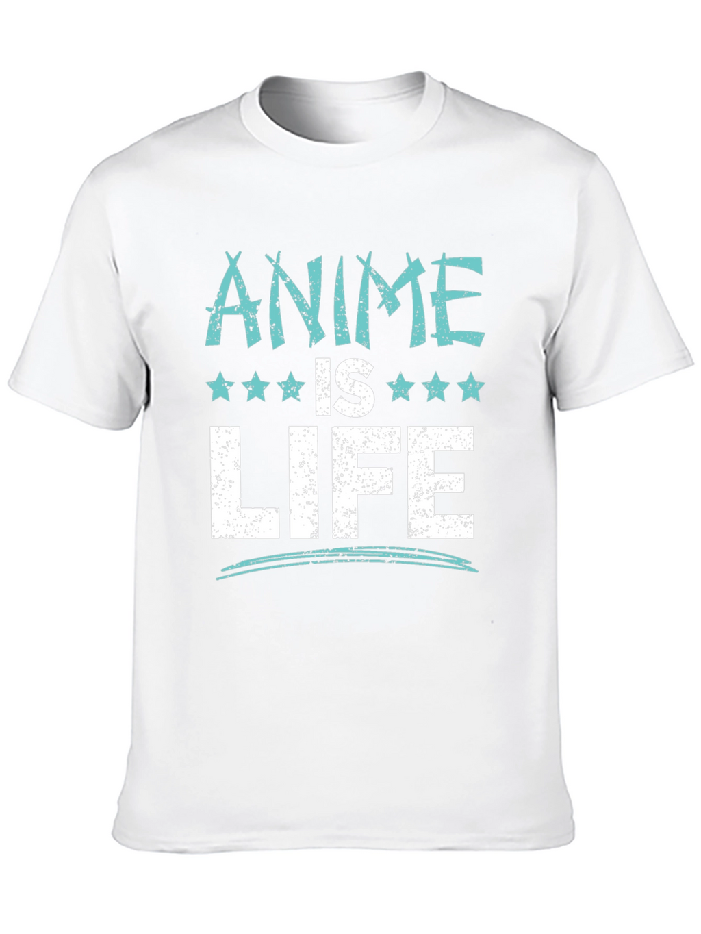 Anime Is Life Graphic Tee - Black