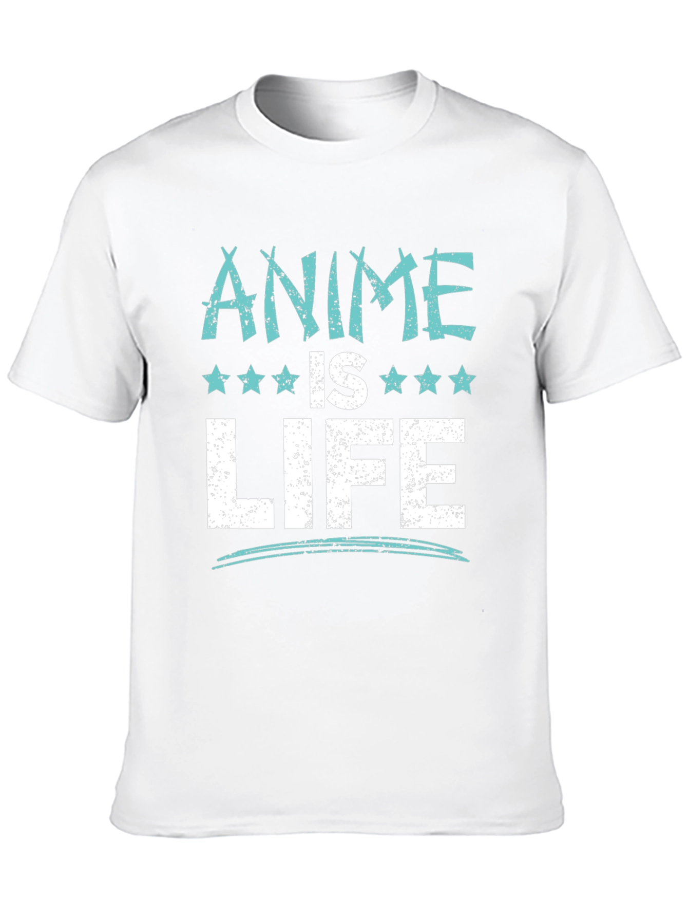 Anime Is Life Graphic Tee - Black