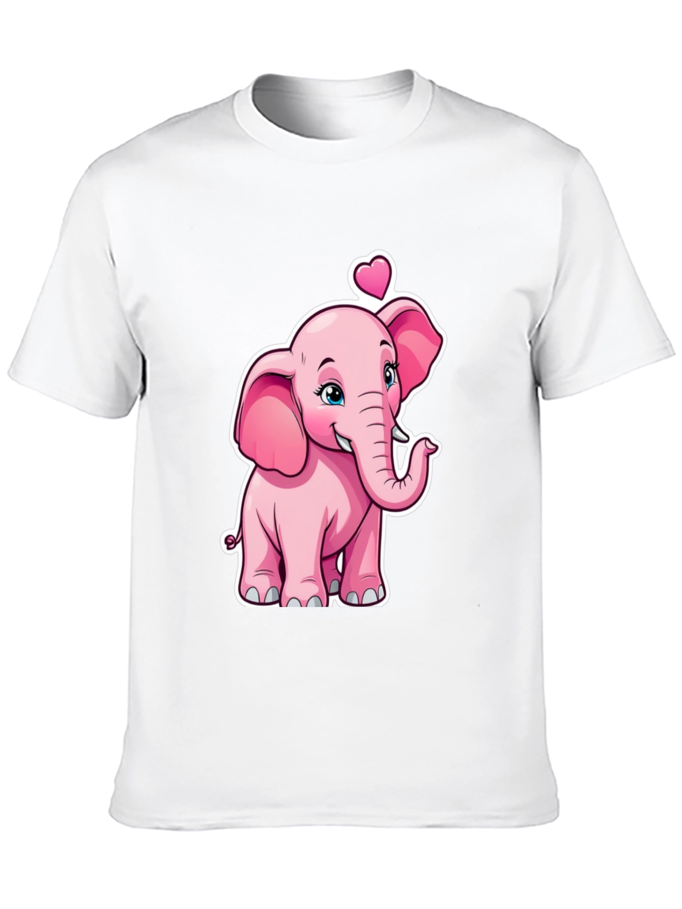Cute Pink Elephant Valentines Day T-Shirt