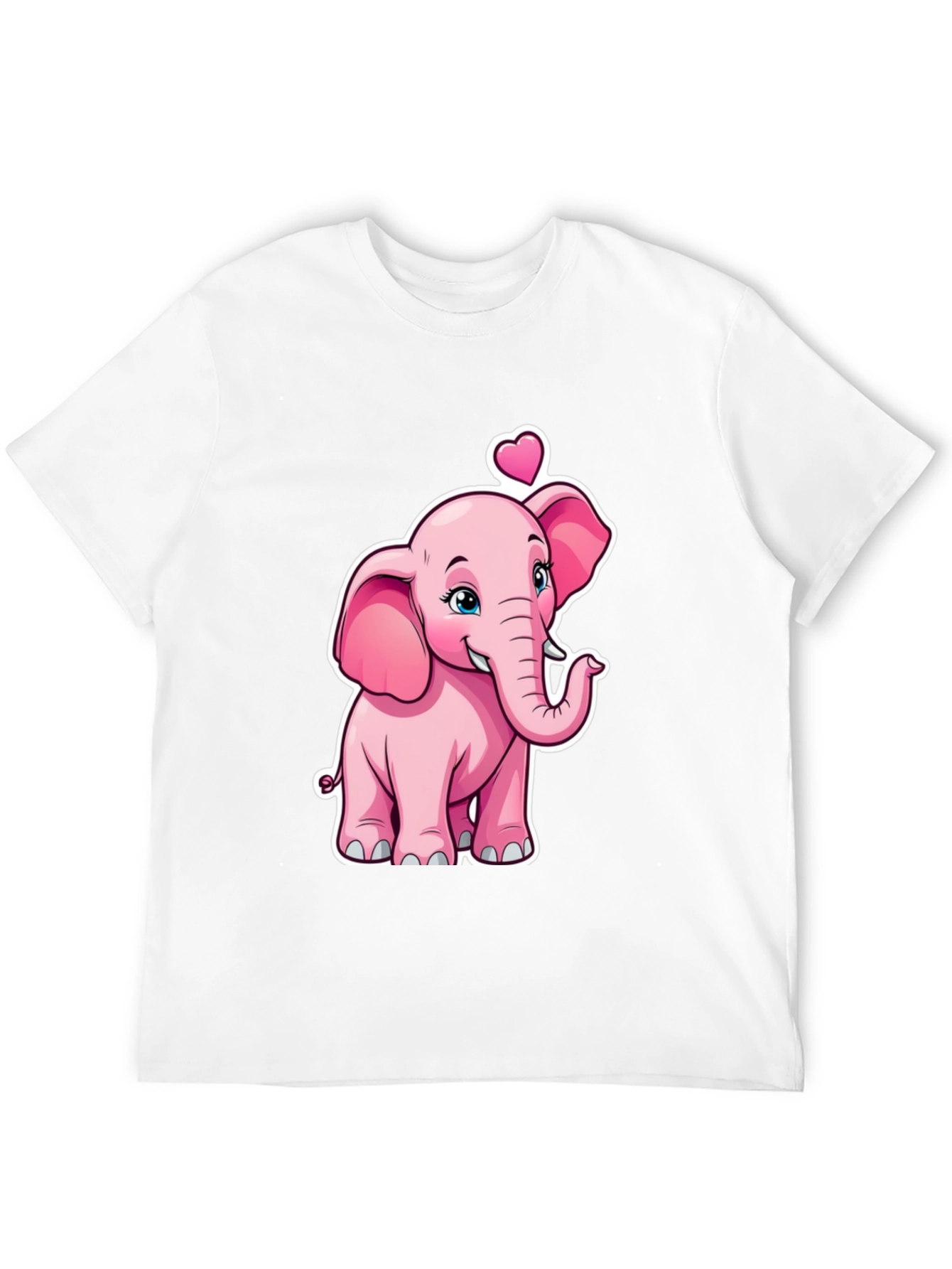 Cute Pink Elephant Valentines Day T-Shirt
