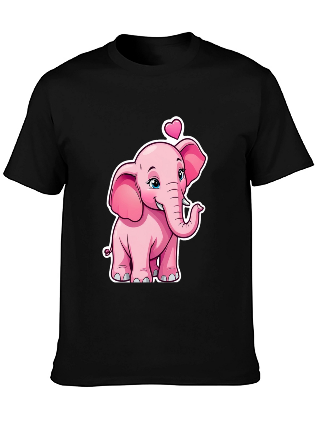 Cute Pink Elephant Valentines Day T-Shirt