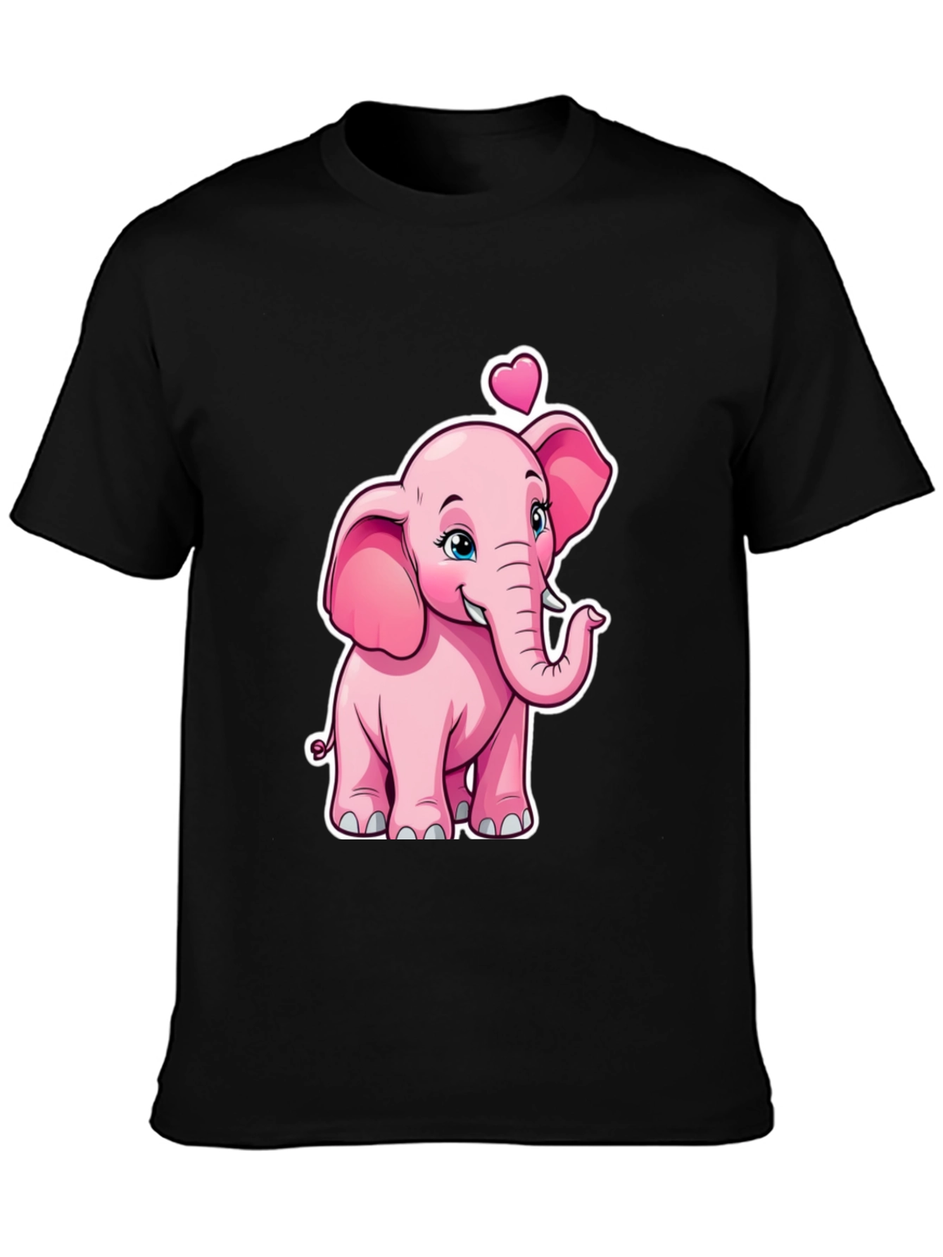 Cute Pink Elephant Valentines Day T-Shirt
