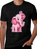 Cute Pink Elephant Valentines Day T-Shirt