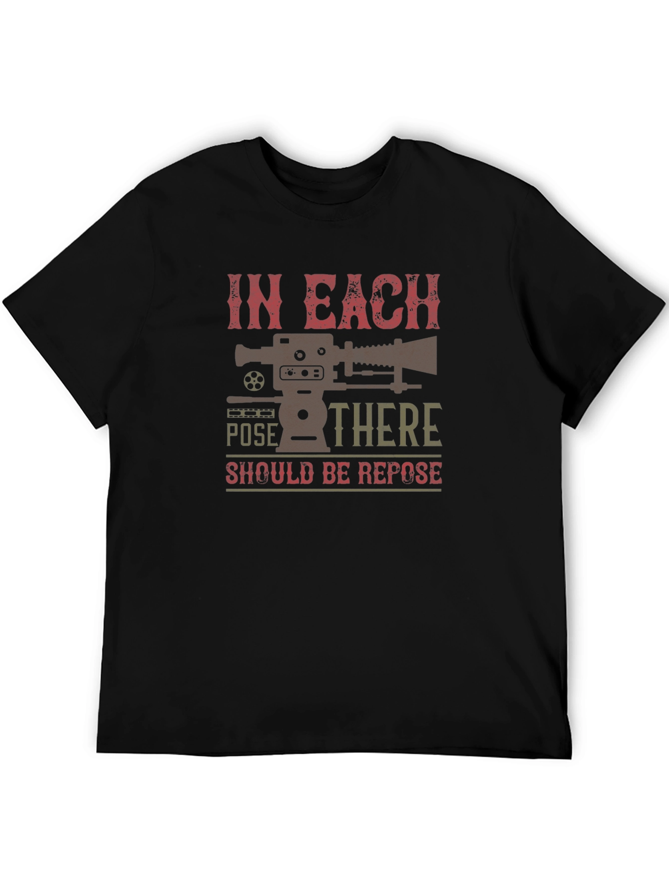 In Each Pose There Should Be Repose Black T-Shirt