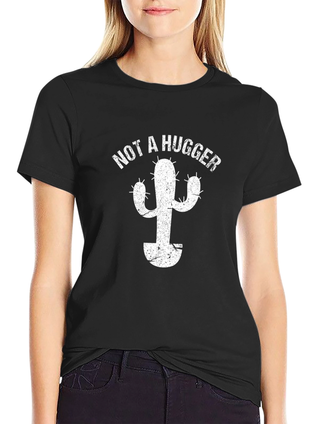 Not a Hugger Cactus T-Shirt - Funny Sarcastic Tee