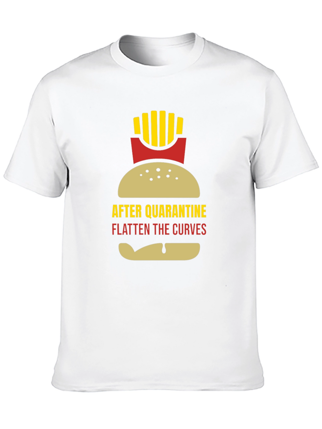 Funny Quarantine Burger & Fries Graphic Tee