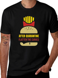 Funny Quarantine Burger & Fries Graphic Tee