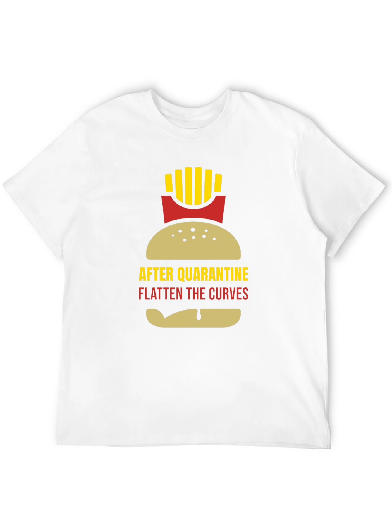 Funny Quarantine Burger & Fries Graphic Tee