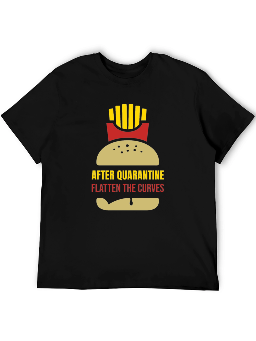 Funny Quarantine Burger & Fries Graphic Tee