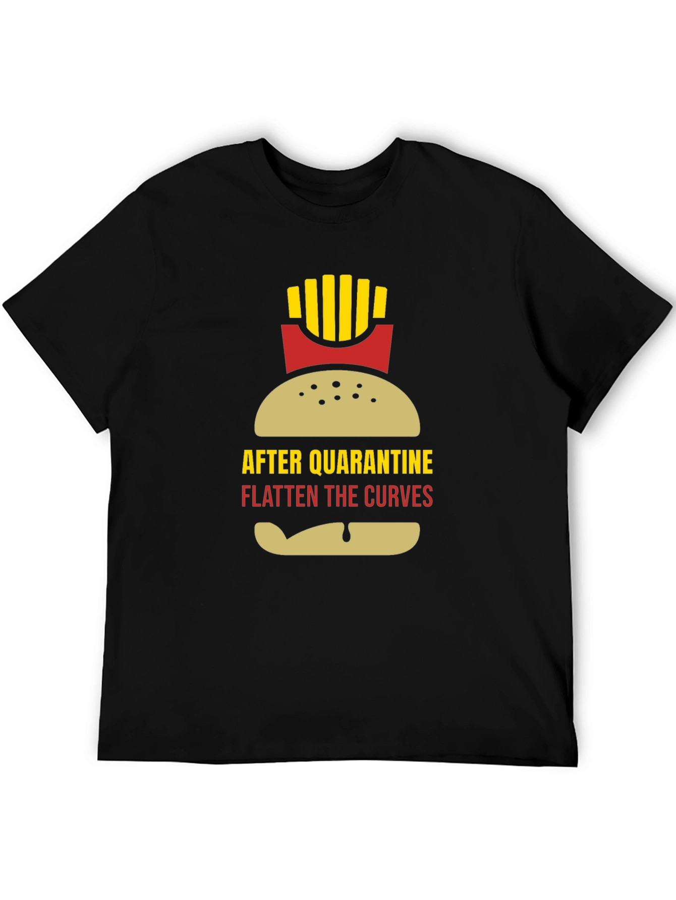 Funny Quarantine Burger & Fries Graphic Tee
