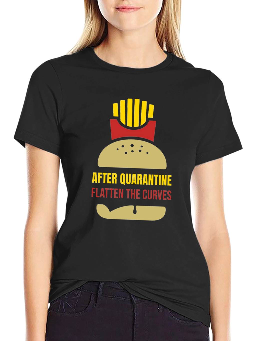 Funny Quarantine Burger & Fries Graphic Tee