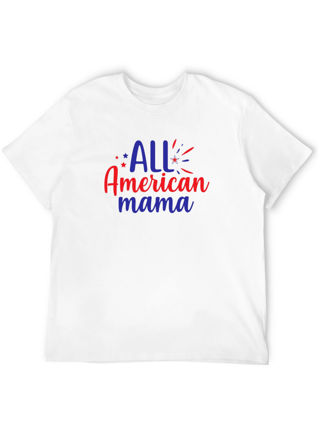 All American Mama Graphic Tee - Patriotic Black T-Shirt